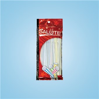 100 Flexible Striped Straws