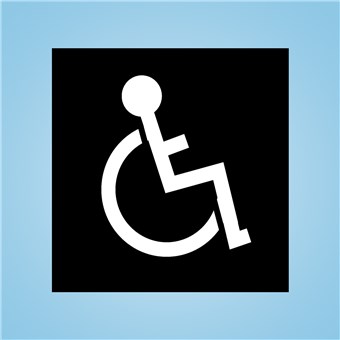 Handicap Driveway Stencil
