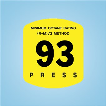 Gilbarco Encore S - Octane Rating Decal