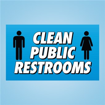 Pump Topper Insert - CLEAN RESTROOMS