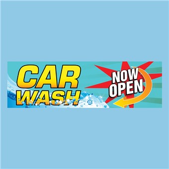 Outdoor Banner - CAR WASH NOW OPEN