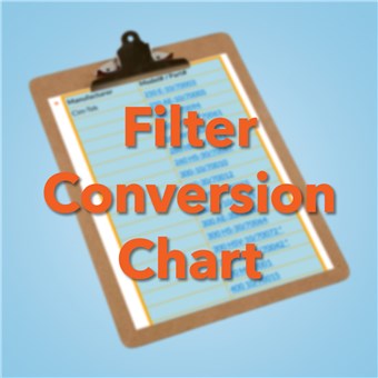 Pump Filter Conversion Chart