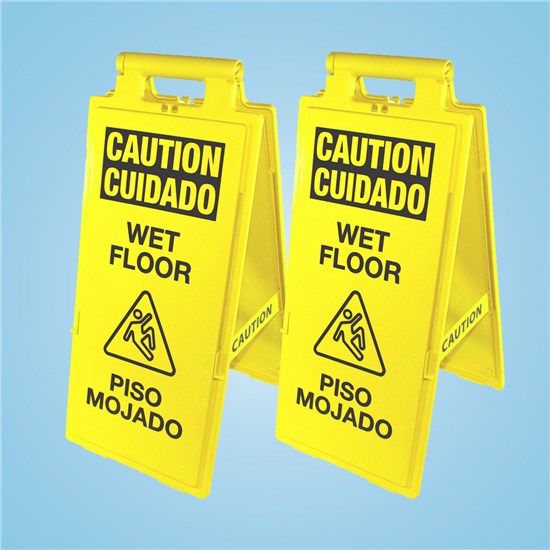 Wet Floor Signs English Spanish Cstore1